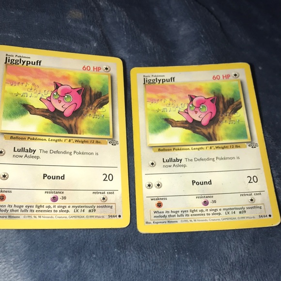 3 56/64 Jigglypuff cards 1995, JUNGLE SET - Picture 3 of 3